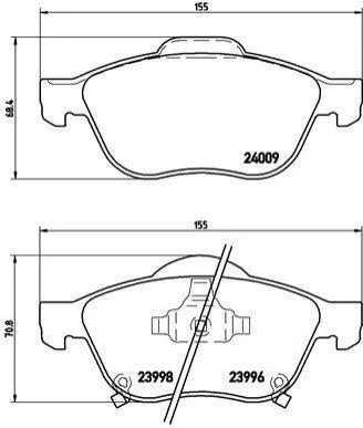 <strong>Гальмівні колодки дискові BREMBO P83043 (фото 1)</strong>