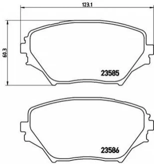 Тормозные колодки дисковые для BREMBO P83055 фото товара