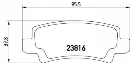 Тормозные колодки дисковые для BREMBO P83065 фото товара
