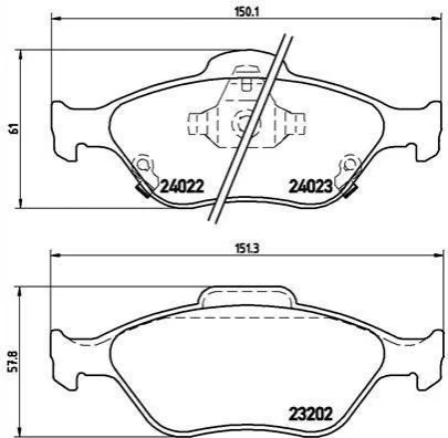 <strong>Гальмівні колодки дискові BREMBO P83085 (фото 1)</strong>