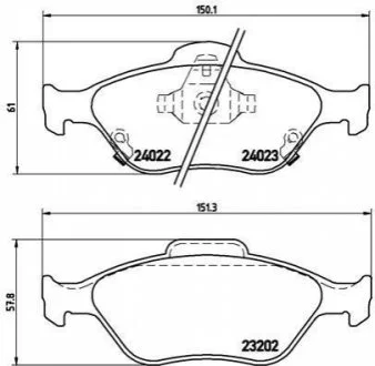 Гальмівні колодки дискові для BREMBO P83085 фото товару