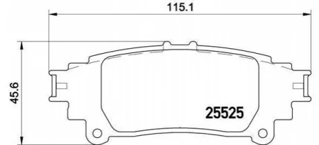 Гальмівні колодки дискові для BREMBO P83132 фото товару