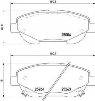 Гальмівні колодки дискові для BREMBO P83148 фото товару
