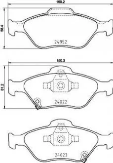 Гальмівні колодки дискові для BREMBO P83 159 фото товару