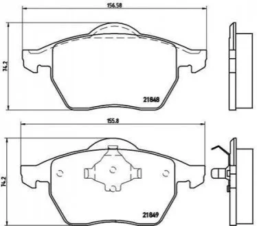 Тормозные колодки дисковые для BREMBO P85 039 фото товара