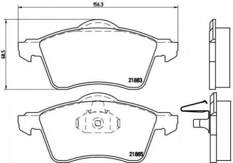 Тормозные колодки дисковые для BREMBO P85 047 фото товара
