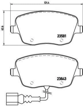 <strong>Тормозные колодки дисковые BREMBO P85 077 (фото 1)</strong>