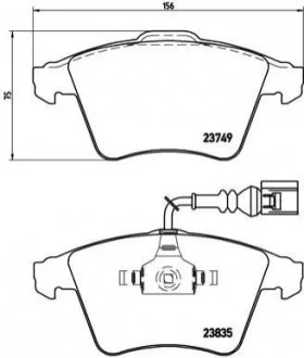 Тормозные колодки Brembo для Volkswagen BREMBO P85 090 фото товара