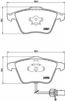 Гальмівні колодки дискові для Audi, Seat BREMBO P85097 фото товару