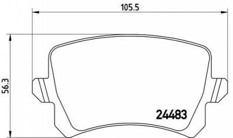 Тормозные колодки дисковые для BREMBO P85108 фото товара