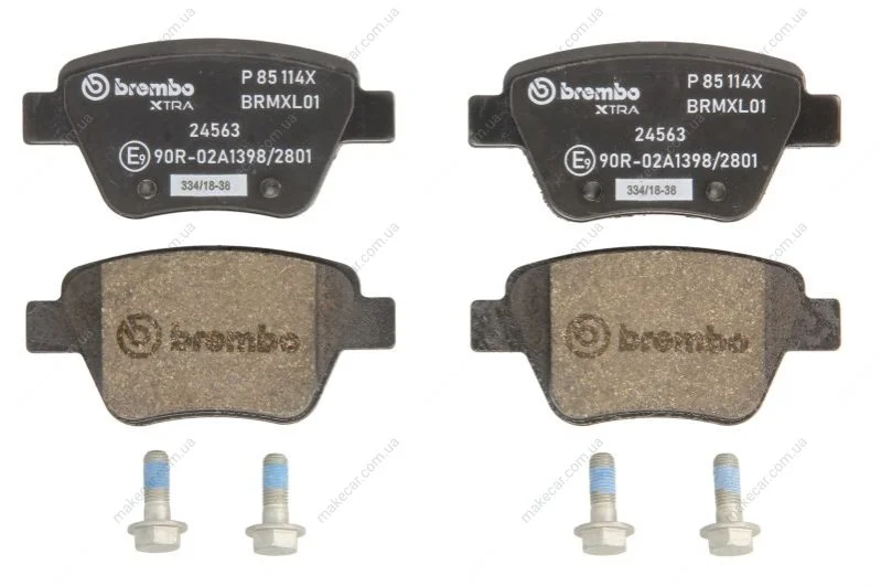 <strong>Комплект гальмівних колодок з 4 шт. дисків BREMBO P85114X (фото 1)</strong>