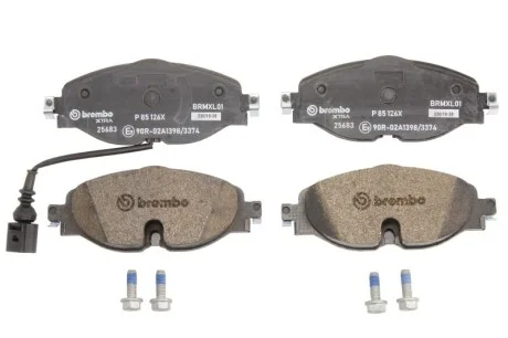 Гальмівні колодки дискові для Volkswagen, Audi, Seat, Skoda BREMBO P85126X фото товару