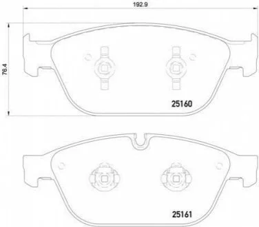 Гальмівні колодки дискові для BREMBO P85128 фото товару