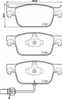 Гальмівні колодки дискові для Audi BREMBO P85 153 фото товару