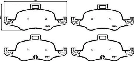 Гальмівні колодки, дискові для Audi BREMBO P85160 фото товару