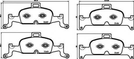 Гальмівні колодки дискові для Audi BREMBO P85 164 фото товару