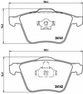 Тормозные колодки Brembo для Volvo BREMBO P86018 фото товара