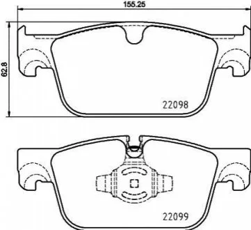 Гальмівні колодки дискові для Volvo BREMBO P86 028 фото товару
