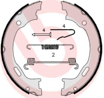 Гальмівні колодки барабанні BREMBO S50 515 фото товару