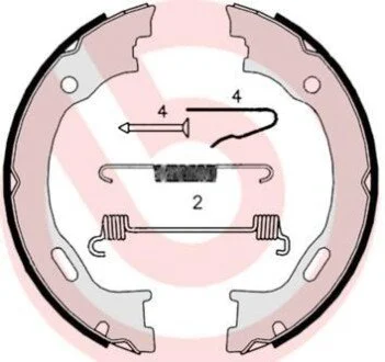 Гальмівні колодки барабанні для BREMBO S50 515 фото товару