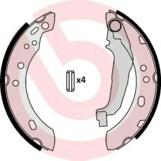Колодки гальмівні барабанні (комплект 4 шт) для Nissan BREMBO S56507 фото товару