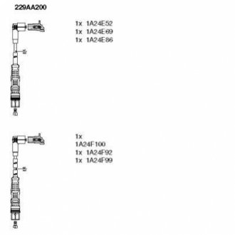 Комплект проводів високої напруги BREMI 229AA200 фото товару