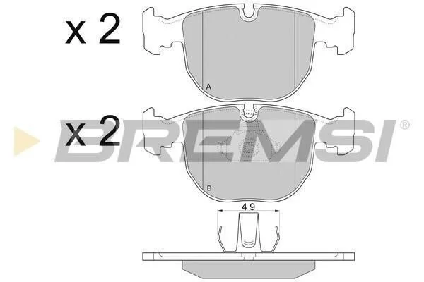 <strong>Гальмівні колодки пер. BMW 5(E39)/7(E38) 96-04 (ATE) BREMSI BP2774 (фото 1)</strong>