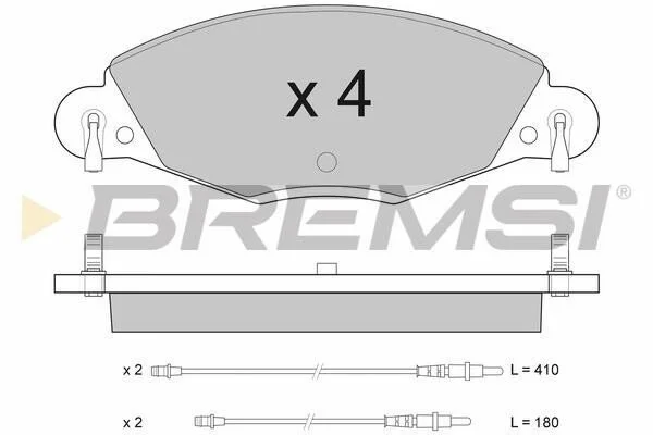 <strong>Гальмівні колодки перед. CITROEN C5 1.8-3.0 01-08 (BOSCH) BREMSI BP2937 (фото 1)</strong>