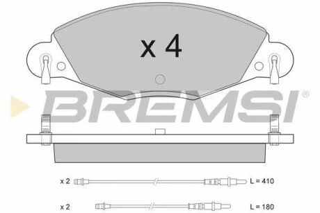 Гальмівні колодки перед. CITROEN C5 1.8-3.0 01-08 (BOSCH) для Citroen BREMSI BP2937 фото товару