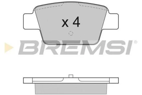 Гальмівні колодки зад. Alfa Romeo Mito/Fiat Bravo 99- для BREMSI BP2947 фото товару