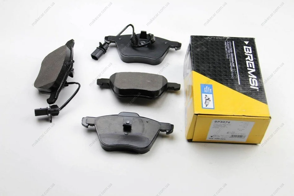 <strong>Гальмівні колодки перед. T4 1.9/2.4/2.5 D/TDI -03 (R16) (з датчиком) BREMSI BP3076 (фото 1)</strong>