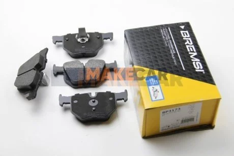 Гальмівні колодки зад. BMW 3(E90)/5(E60) (ATE) (122x58,2x17) для BREMSI BP3173 фото товару