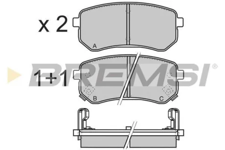 Гальмівні колодки зад. Hyundai i10/Kia Picanto 04-13 (mando) для BREMSI BP3212 фото товару