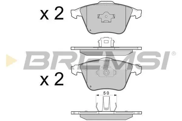 <strong>Гальмівні колодки перед. Opel Vectra C/Saab 9-3 02- (ATE/17-19") BREMSI BP3301 (фото 1)</strong>