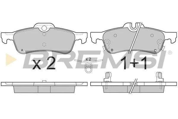 <strong>Гальмівні колодки зад. Toyota Yaris 05- (TEVES) BREMSI BP3320 (фото 1)</strong>
