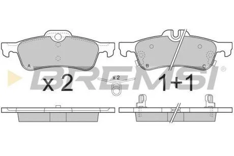Гальмівні колодки зад. Toyota Yaris 05- (TEVES) для BREMSI BP3320 фото товару