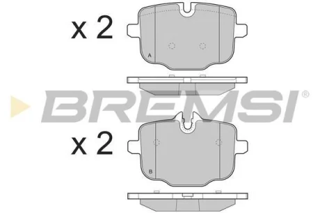 Гальмівні колодки зад. BMW 5 (F10) 10- (ATE) для BREMSI BP3450 фото товару