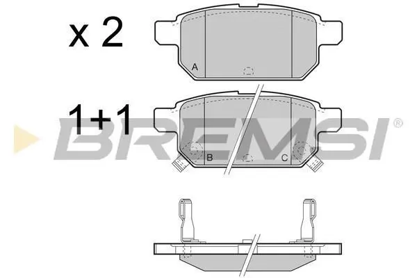 <strong>Гальмівні колодки зад. Baleno 16-/Swift 10-/Vitara 15- BREMSI BP3467 (фото 1)</strong>