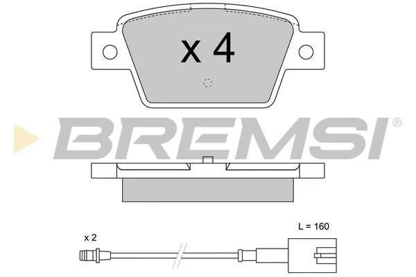 <strong>Гальмівні колодки зад. Alfa Romeo Mito/Fiat Bravo 99- BREMSI BP3511 (фото 1)</strong>
