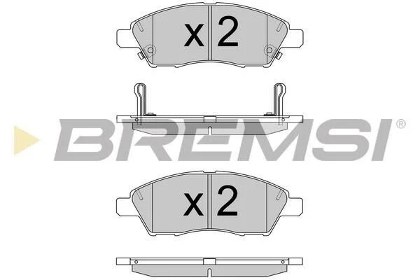 <strong>Гальмівні колодки перед. MICRA IV/NOTE/TIIDA 1.2-1.8 07- (AKEBONO) BREMSI BP3589 (фото 1)</strong>