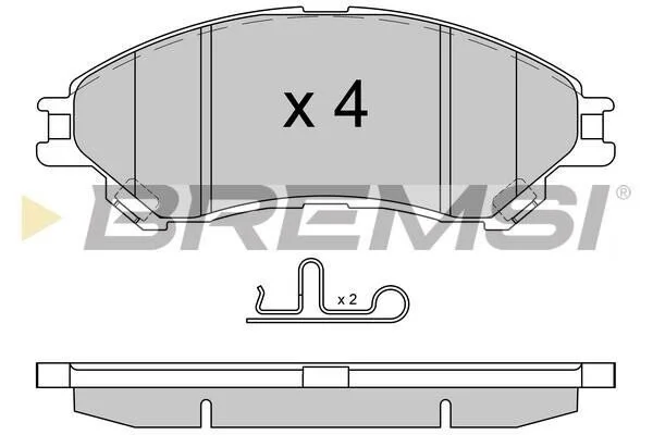<strong>Гальмівні колодки пер. SUZUKI SX4 S-CROSS/VITARA 1.0-1.6 15- (AKEBONO) BREMSI BP3603 (фото 1)</strong>