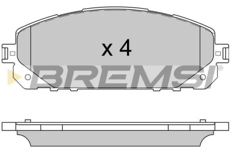 Колодки гальмівні перед. Jeep Cherokee 2.0-3.2 13- для BREMSI BP3605 фото товару