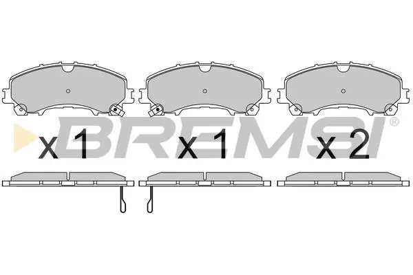 <strong>Гальмівні колодки пер. QX50/Q70/Q60/Navara/Qashqai/Murano/Pathfinder BREMSI BP3638 (фото 1)</strong>