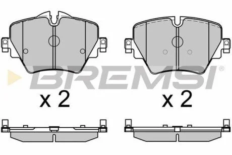 Гальмівні колодки пер. F40/F45/F46/G20/F90/G31/F97 14- (TRW) для BREMSI BP3643 фото товару