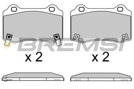 Гальмівні колодки задн. Tesla Model S/X 12- (Brembo) для BREMSI BP3649 фото товару