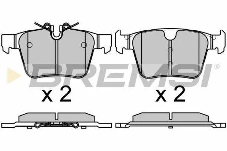Гальмівні колодки зад. Volvo S60/S90/V60/V90/XC40/XC60/XC90 16- для BREMSI BP3664 фото товару