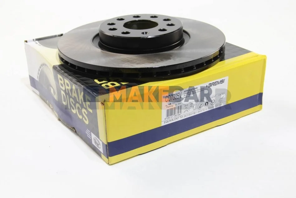 <strong>Гальмівний диск перед. Caddy III/IV/Golf/Jetta/Passat/Octavia 05- (312x25) BREMSI CD7305V (фото 1)</strong>