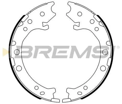 <strong>Колодки ручного гальма Honda CR-V 06-18 (200x35) (BOSCH) BREMSI GF0715 (фото 1)</strong>