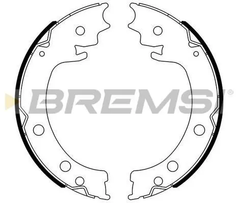 <strong>Колодки ручного гальма Grand Vitara 05-15 (200x37.2) (AKEBONO) BREMSI GF0908 (фото 1)</strong>