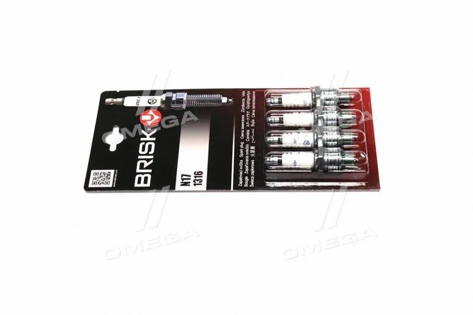 <strong>Свеча зажигания 402 (зазор 0,7мм) б/резистора (1шт) CLASSIC BRISK N17 (фото 1)</strong>